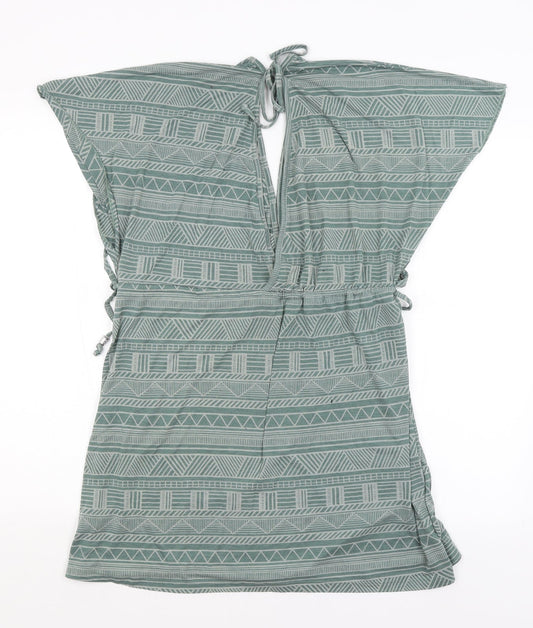 Primark Womens Green Geometric  Basic T-Shirt Size M