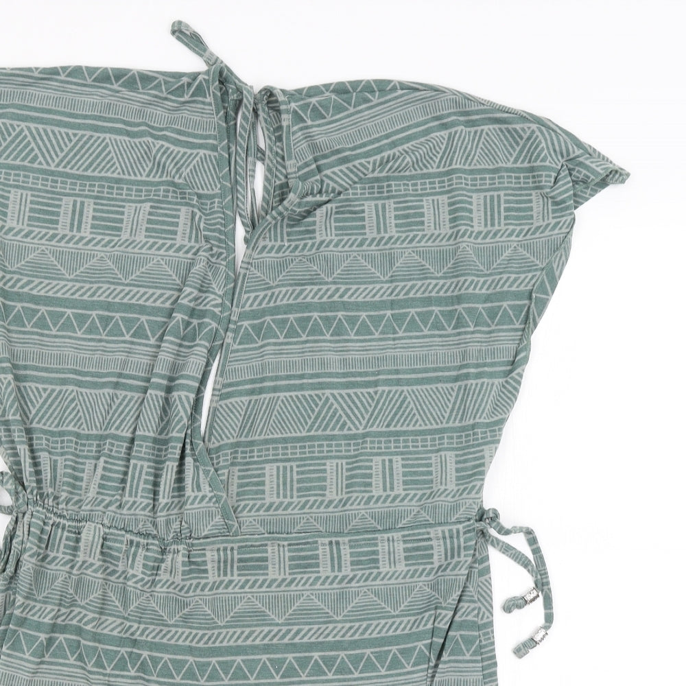 Primark Womens Green Geometric  Basic T-Shirt Size M