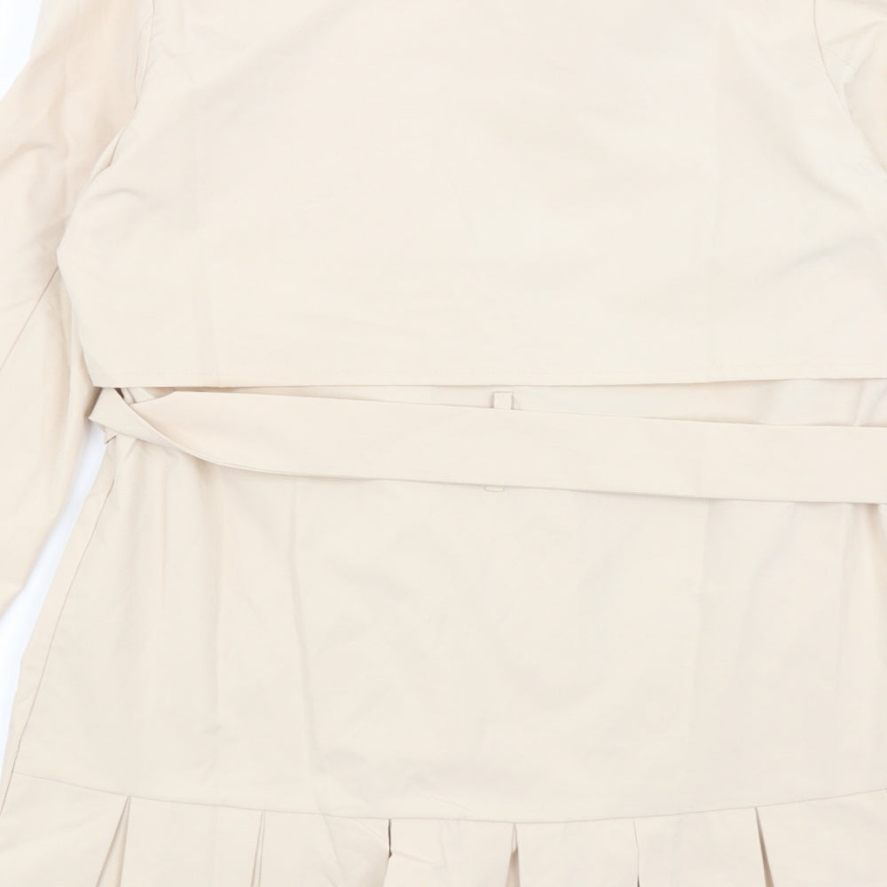 SheIn Womens Beige   Overcoat Coat Size S