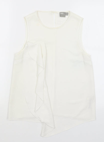Womens UK Size 8 ASOS White Basic Tank
