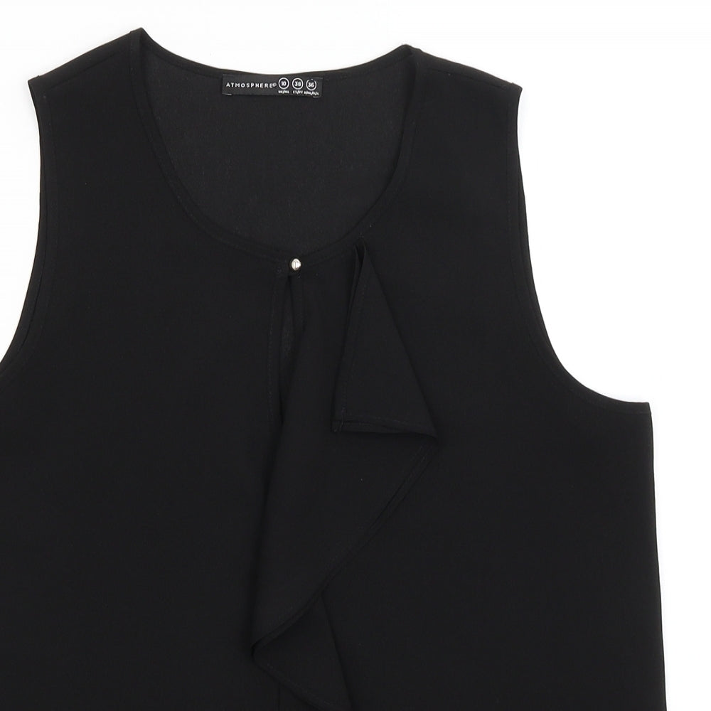 Womens UK Size 10 Atmosphere Black Basic Tank