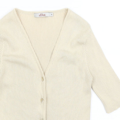 S Oliver Womens Beige   Cardigan Jumper Size 8