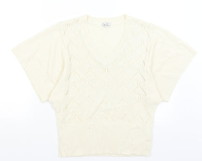 Coecis Womens Ivory   Pullover Jumper Size L