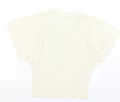 Coecis Womens Ivory   Pullover Jumper Size L