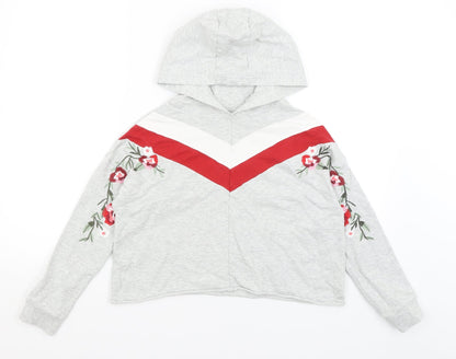 NEXT Girls Grey   Pullover Hoodie Size 11 Years