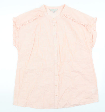 Nutmeg Womens Pink   Basic Button-Up Size 16