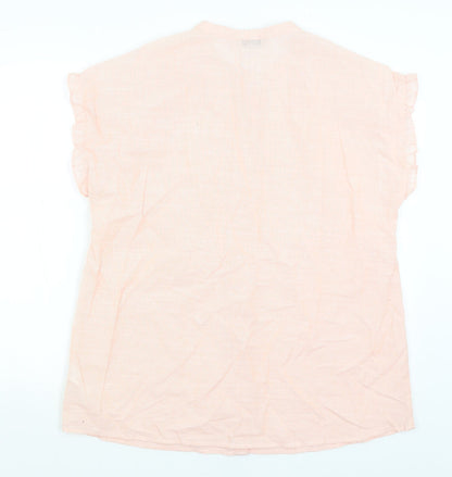 Nutmeg Womens Pink   Basic Button-Up Size 16