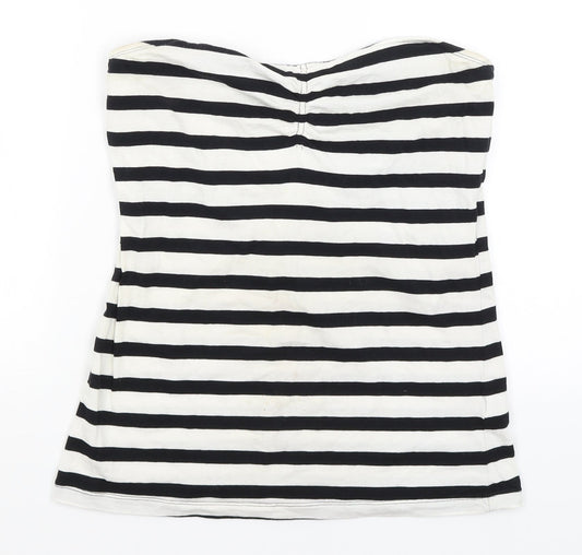 Atmosphere Womens White Striped  Basic T-Shirt Size 16