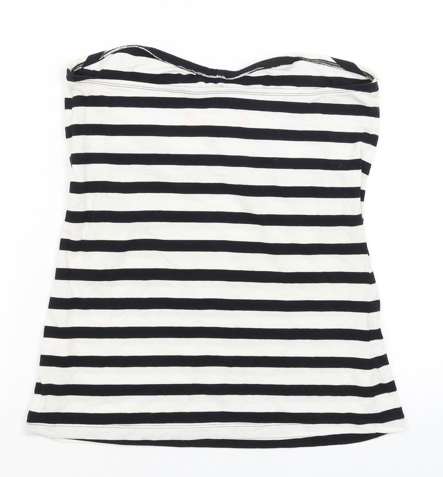 Atmosphere Womens White Striped  Basic T-Shirt Size 16