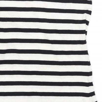 Atmosphere Womens White Striped  Basic T-Shirt Size 16