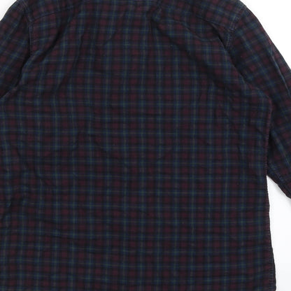 River Island Mens Blue Plaid   Button-Up Size XS