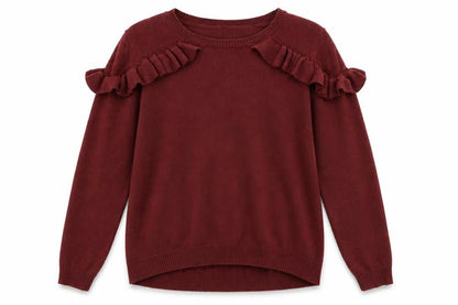 Womens UK Size M Papaya Red Pullover Jumper