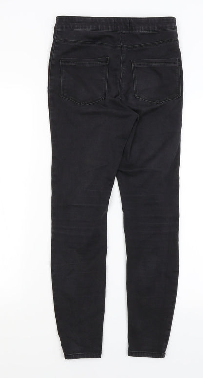 Womens UK Size 10 Papaya Regular Fit Skinny Black Jeans