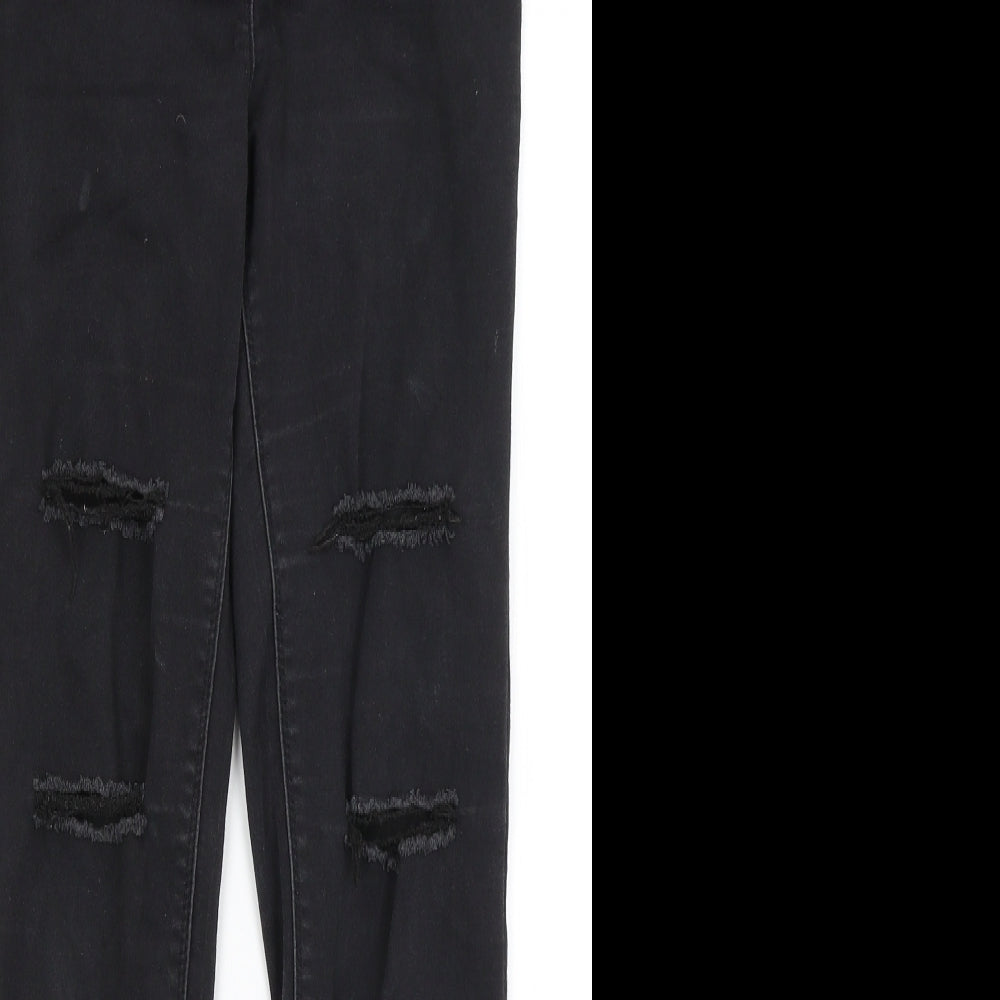 Womens UK Size 10 Papaya Regular Fit Skinny Black Jeans