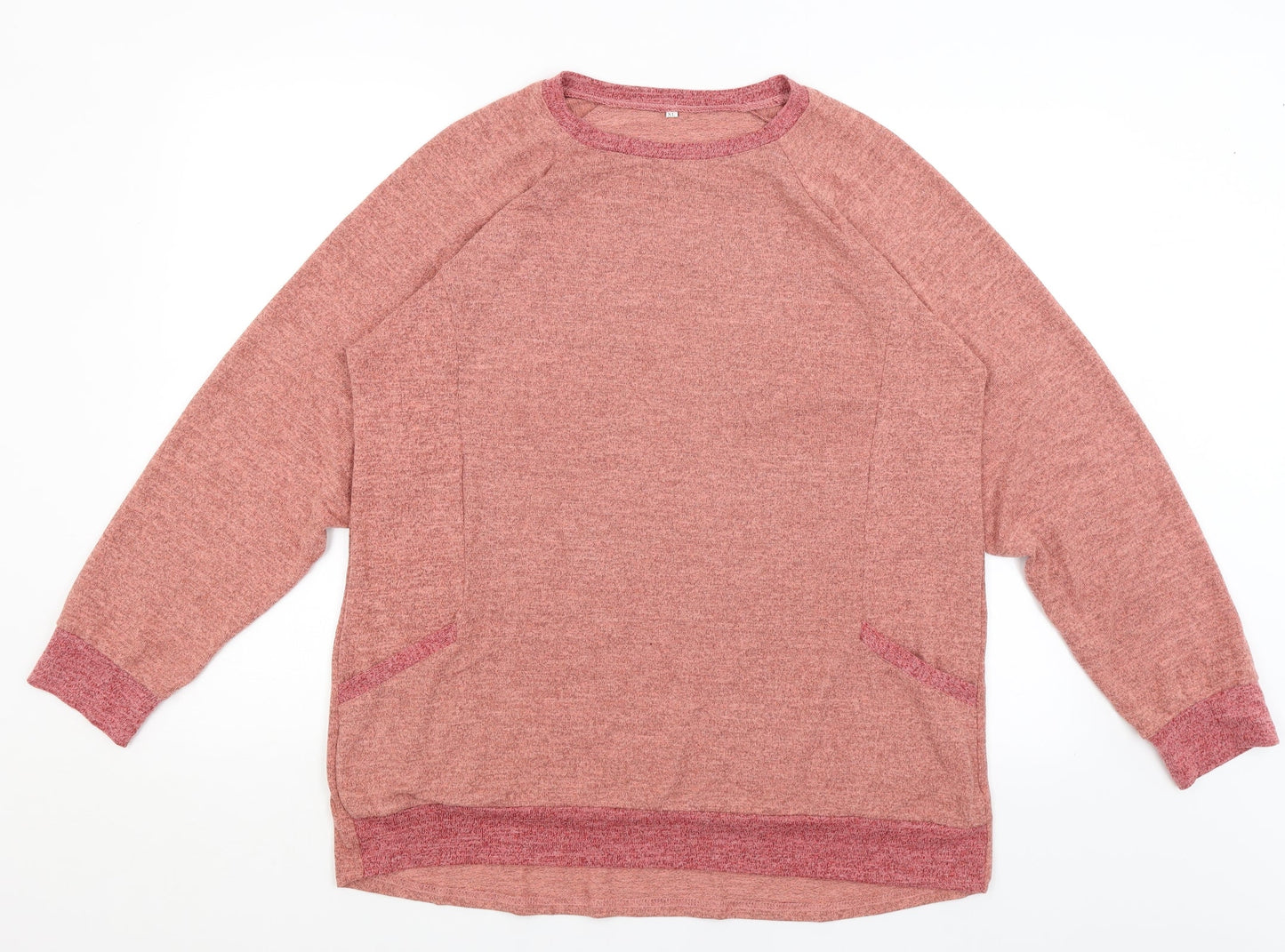 Womens UK Size XL Preworn Pink Pullover Jumper