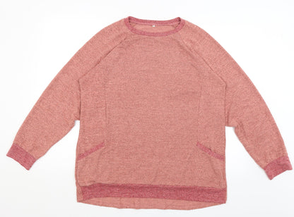 Womens UK Size XL Preworn Pink Pullover Jumper