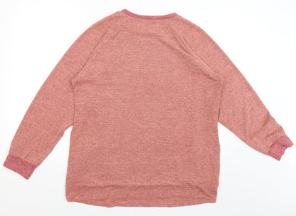 Womens UK Size XL Preworn Pink Pullover Jumper