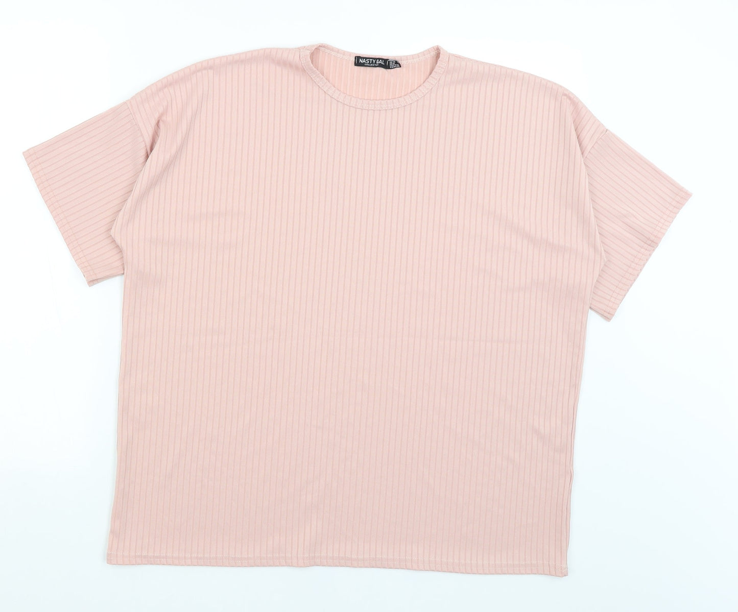 Nasty Gal Womens Pink   Basic T-Shirt Size 12