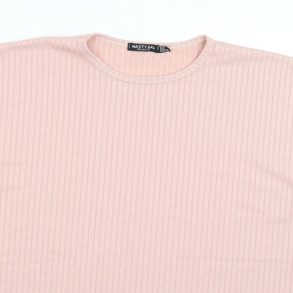 Nasty Gal Womens Pink   Basic T-Shirt Size 12