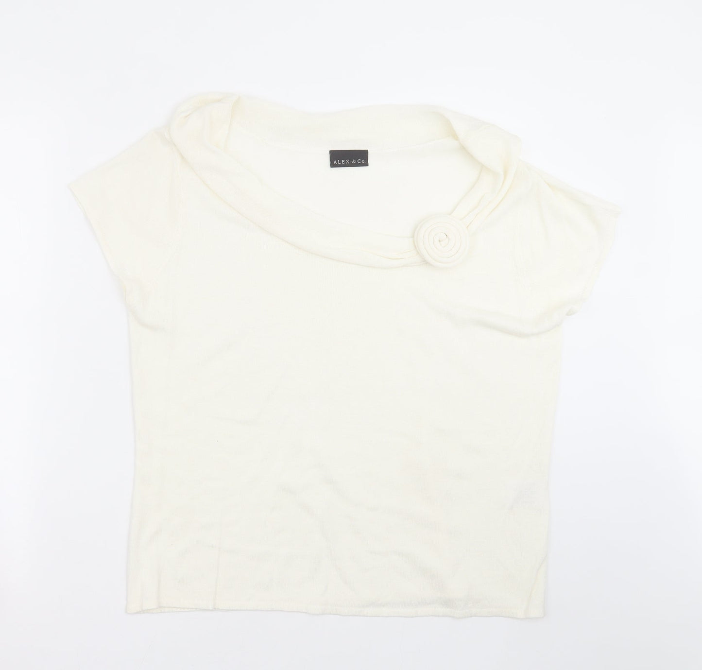 Alex & CO Womens Ivory  Knit Pullover Jumper Size 20