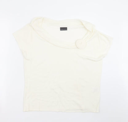 Alex & CO Womens Ivory  Knit Pullover Jumper Size 20