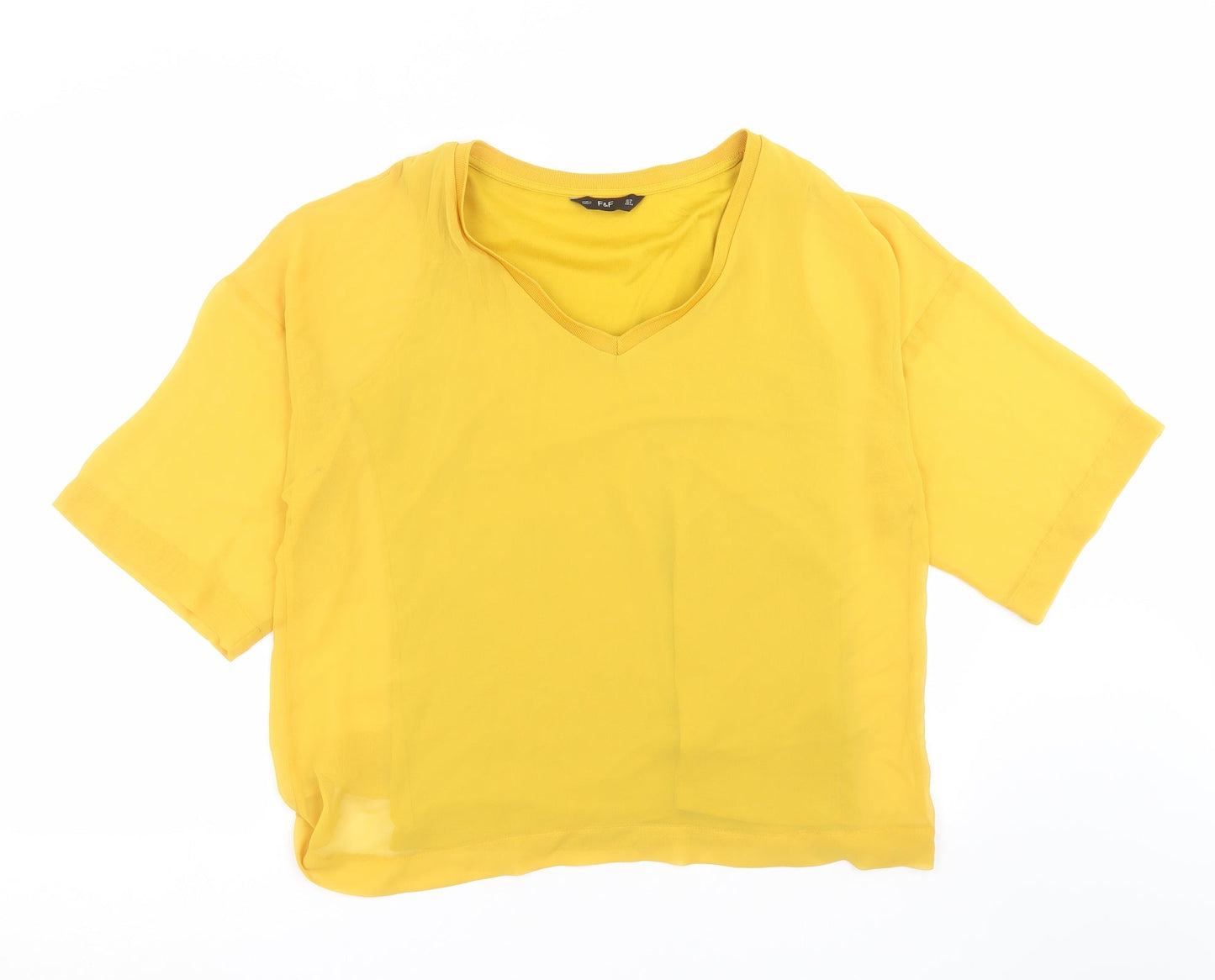 F&F Womens Yellow   Basic Blouse Size 12