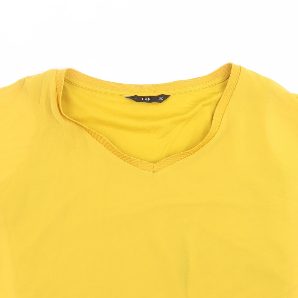 F&F Womens Yellow   Basic Blouse Size 12