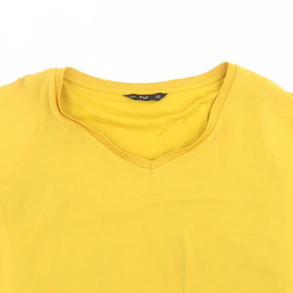 F&F Womens Yellow   Basic Blouse Size 12