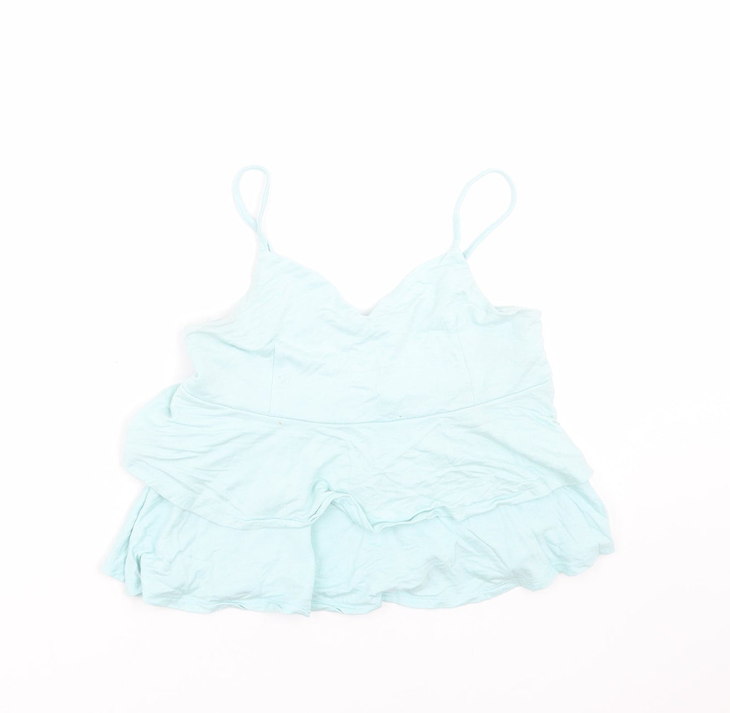 Primark Womens Green   Camisole T-Shirt Size 10  - cropped