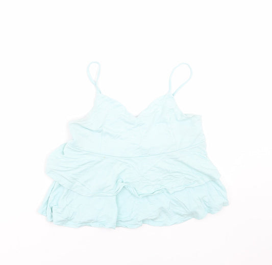 Primark Womens Green   Camisole T-Shirt Size 10  - cropped