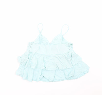 Primark Womens Green   Camisole T-Shirt Size 10  - cropped