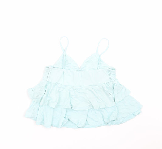 Primark Womens Green   Camisole T-Shirt Size 10  - cropped