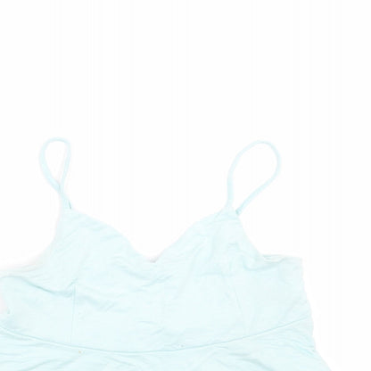 Primark Womens Green   Camisole T-Shirt Size 10  - cropped