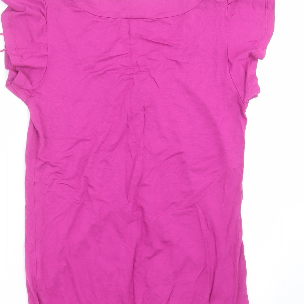 Papaya Womens Purple   Basic T-Shirt Size 8
