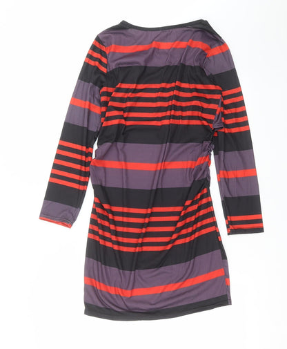 Preworn Womens Black Striped  Shift  Size S