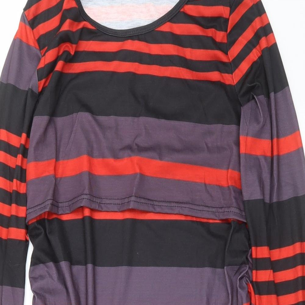 Preworn Womens Black Striped  Shift  Size S