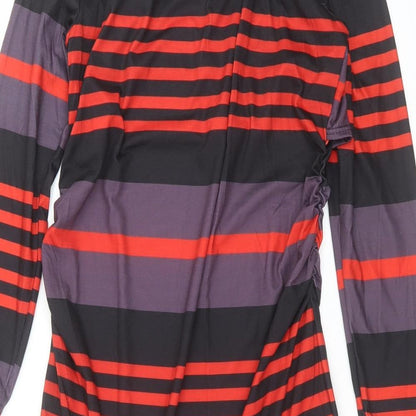 Preworn Womens Black Striped  Shift  Size S