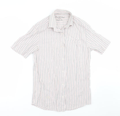 Mens UK Size S NEXT Pink  Button-Up Short Sleeve Casual Shirt