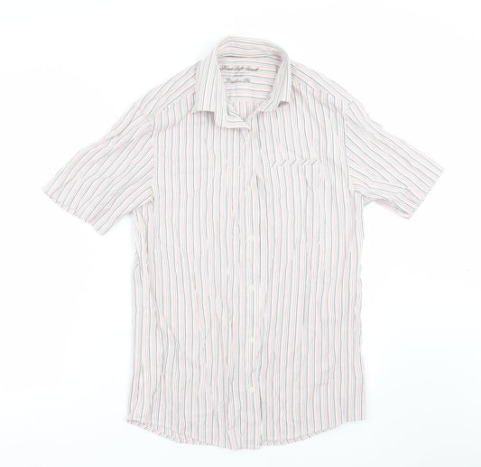 Mens UK Size S NEXT Pink  Button-Up Short Sleeve Casual Shirt