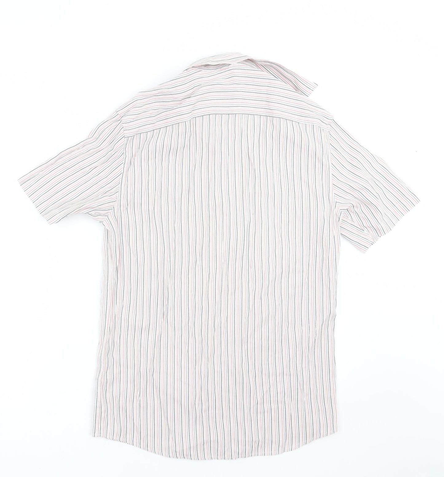 Mens UK Size S NEXT Pink  Button-Up Short Sleeve Casual Shirt