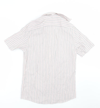 Mens UK Size S NEXT Pink  Button-Up Short Sleeve Casual Shirt