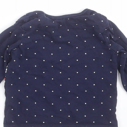 Brand and care label for George Baby Blue Geometric Basic T-Shirt, size 3-6, Months