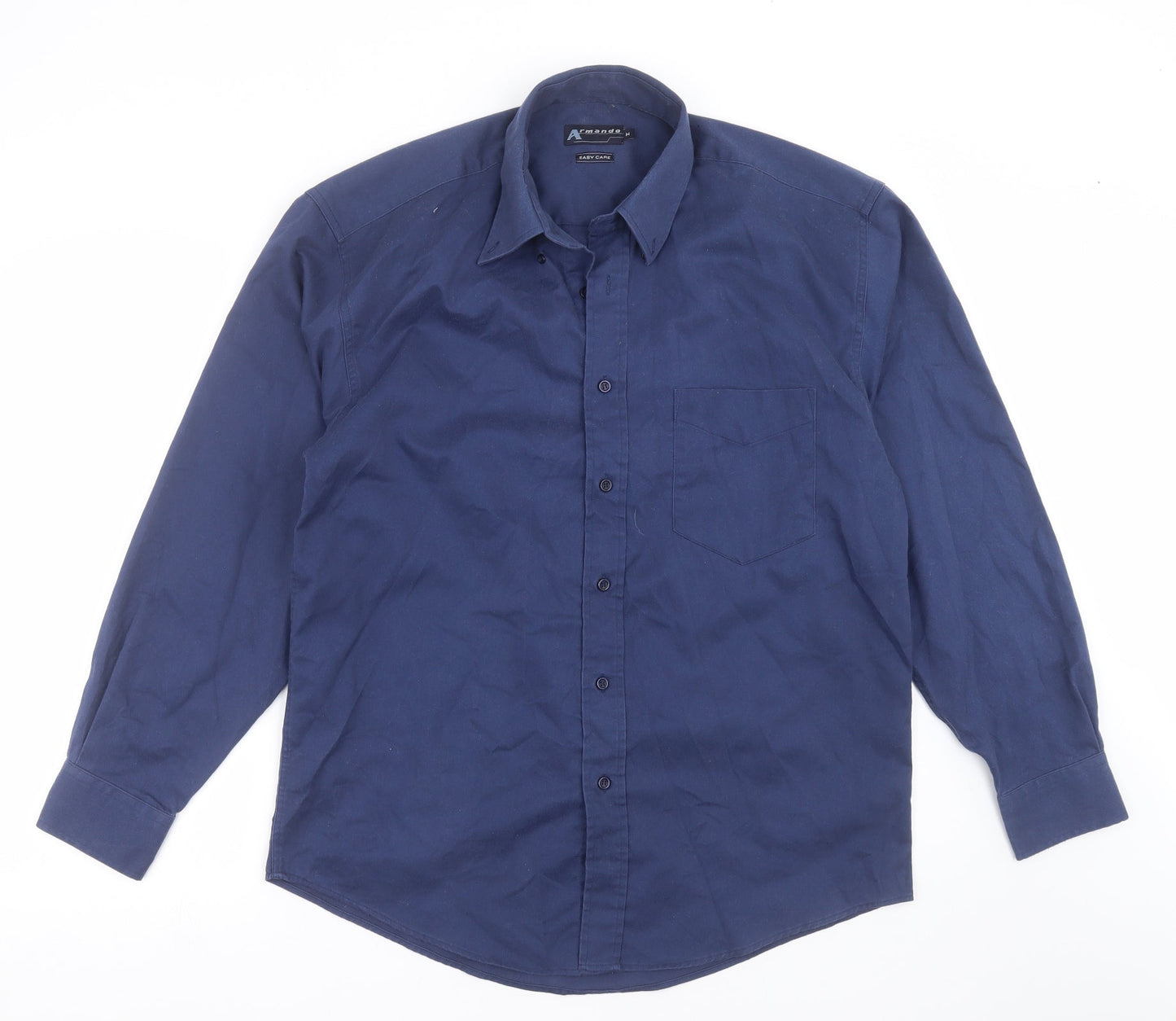 ARMANDO Mens Blue    Button-Up Size M
