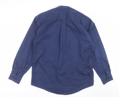 ARMANDO Mens Blue    Button-Up Size M