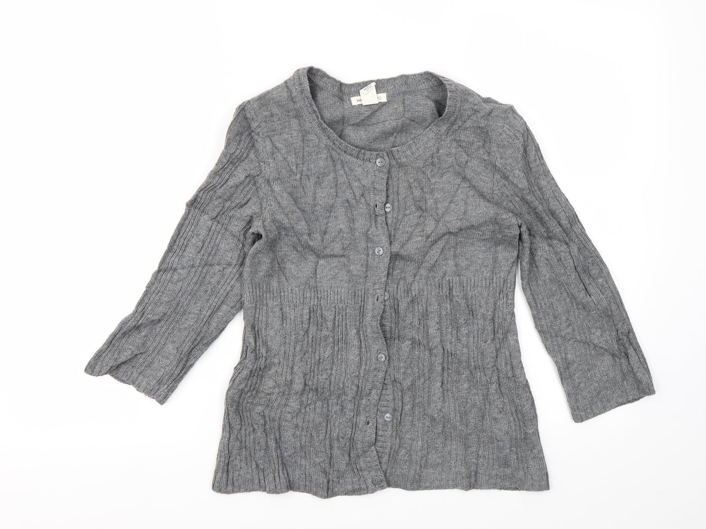 H&M Girls Grey   Cardigan Jumper Size 13-14 Years