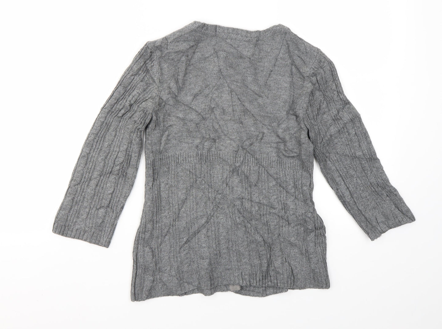 H&M Girls Grey   Cardigan Jumper Size 13-14 Years