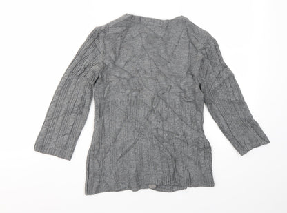 H&M Girls Grey   Cardigan Jumper Size 13-14 Years