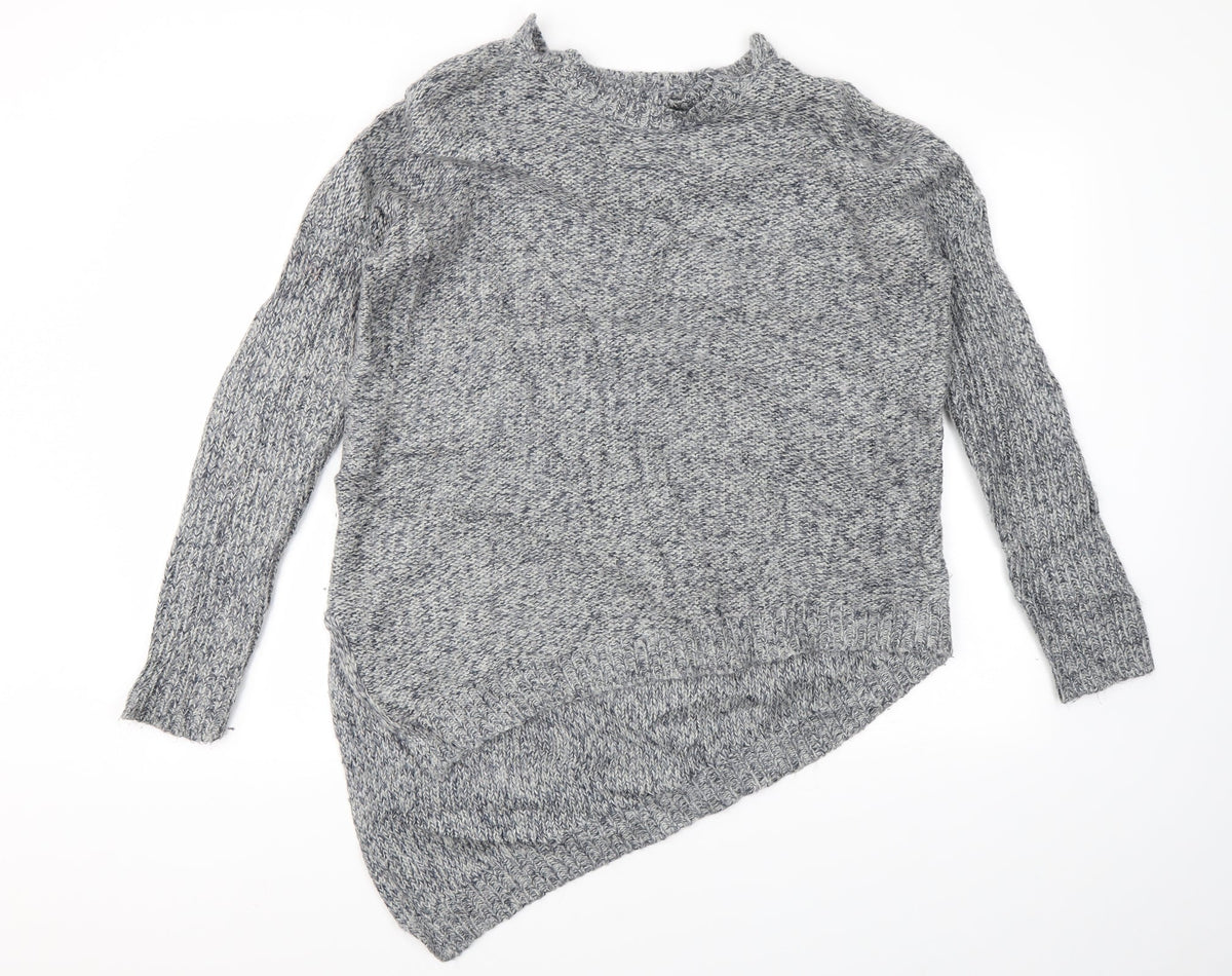 Additional front view of LABEL women’s grey jumper, size UK 10
