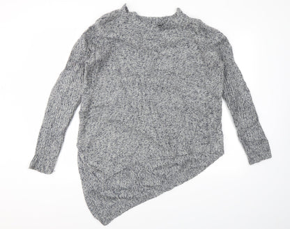 Additional front view of LABEL women’s grey jumper, size UK 10