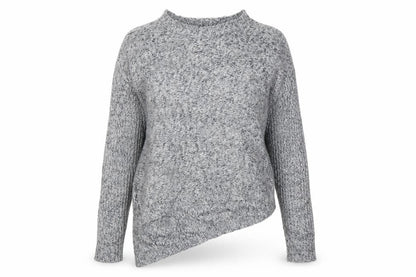 Front view of LABEL women’s grey jumper, size UK 10